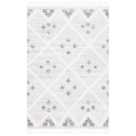 Safavieh 9 x 12 ft. Moroccan Tassel Shag Power Loomed Rectangle Rug Beige & Ivory MTS644A-9
